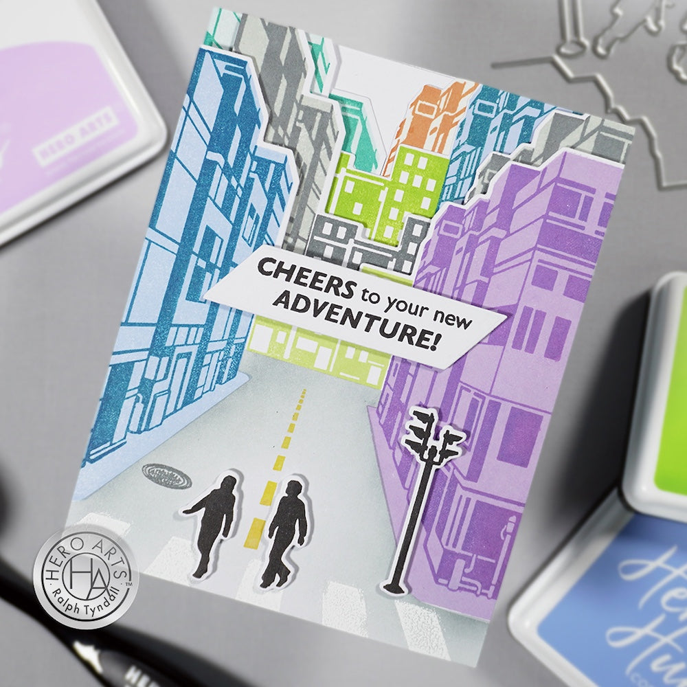 Hero Arts Street-view HeroScape Clear Stamp Set cm784 cheers