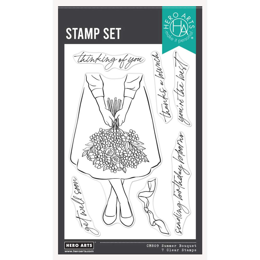 Hero Arts Summer Blooms Clear Stamp Set cm809