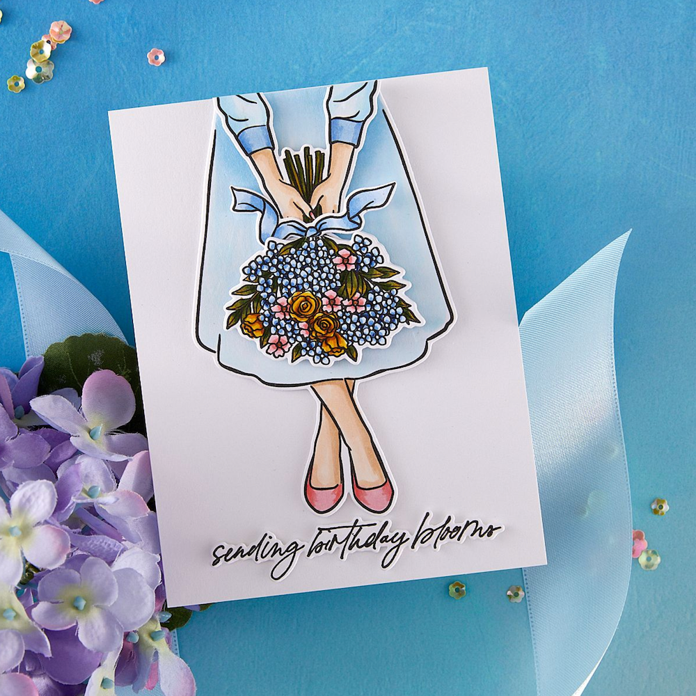 Hero Arts Summer Blooms Clear Stamp Set cm809 birthday