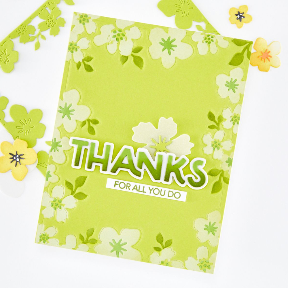 Hero Arts Sweet Blooms Die Set df297 thanks