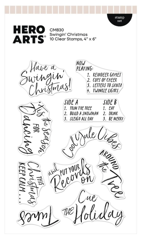 Hero Arts Swingin' Christmas Clear Stamp Set cm830
