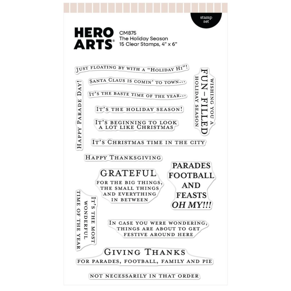 Hero Arts The Holiday Season Clear Stamp Set cm875