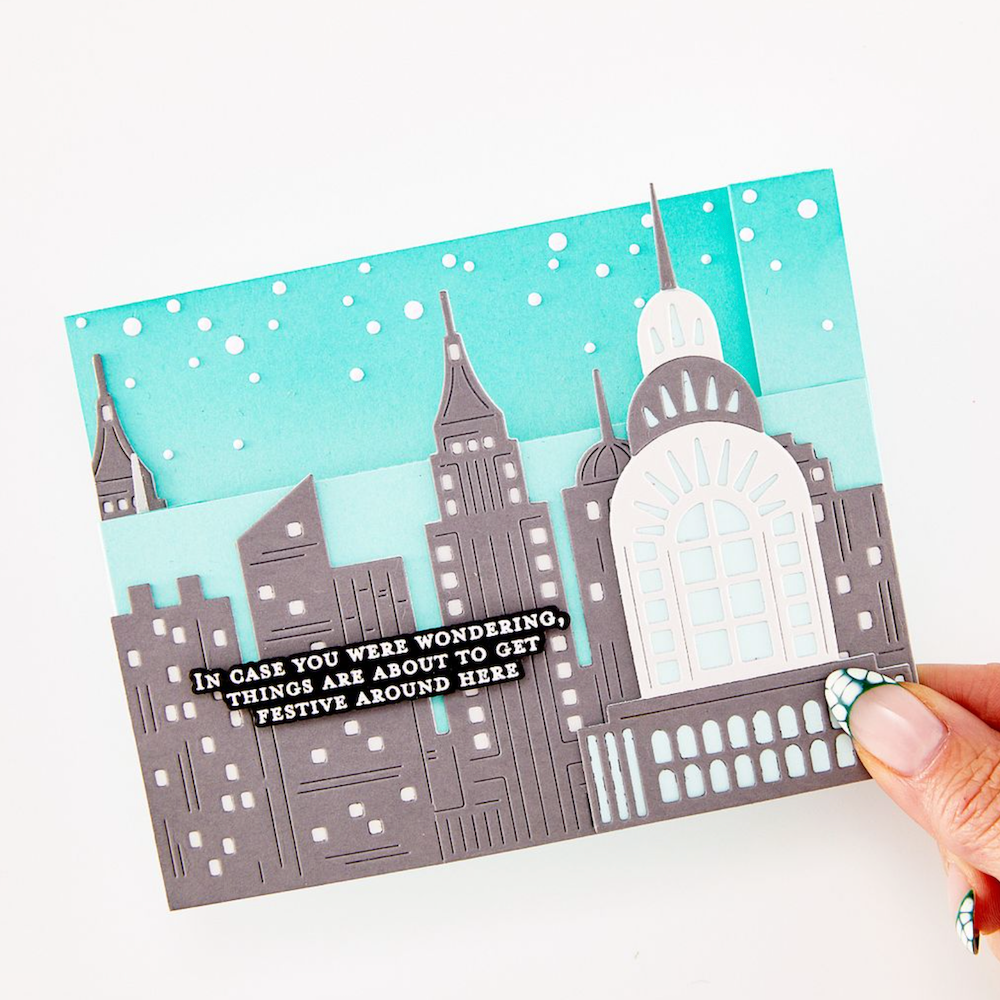 Hero Arts The Holiday Season Clear Stamp Set cm875 cityscape