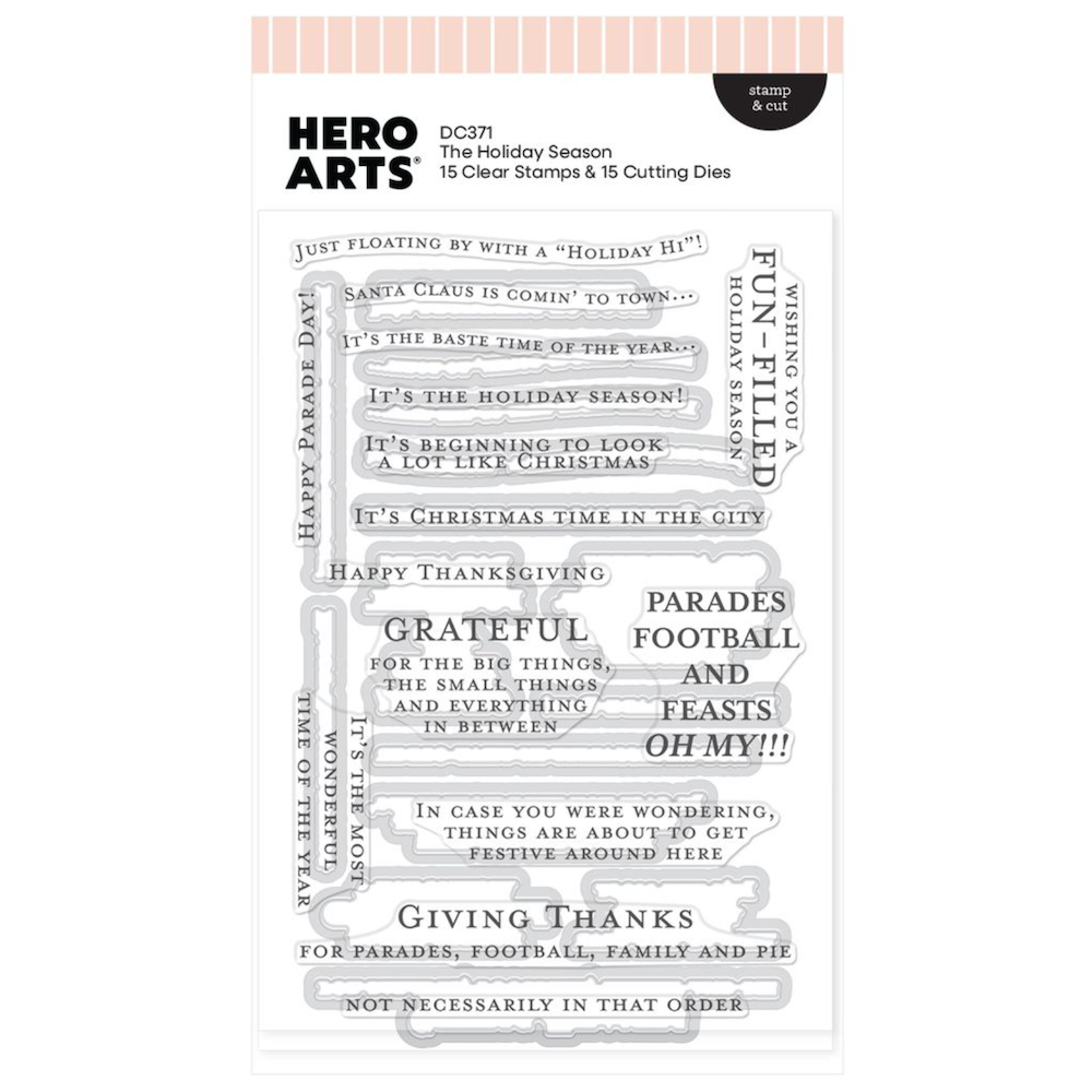 Hero Arts The Holiday Season Clear Stamp and Die Set dc371