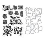 Hero Arts Totally Awesome Clear Stamp and Die Set dc351 product