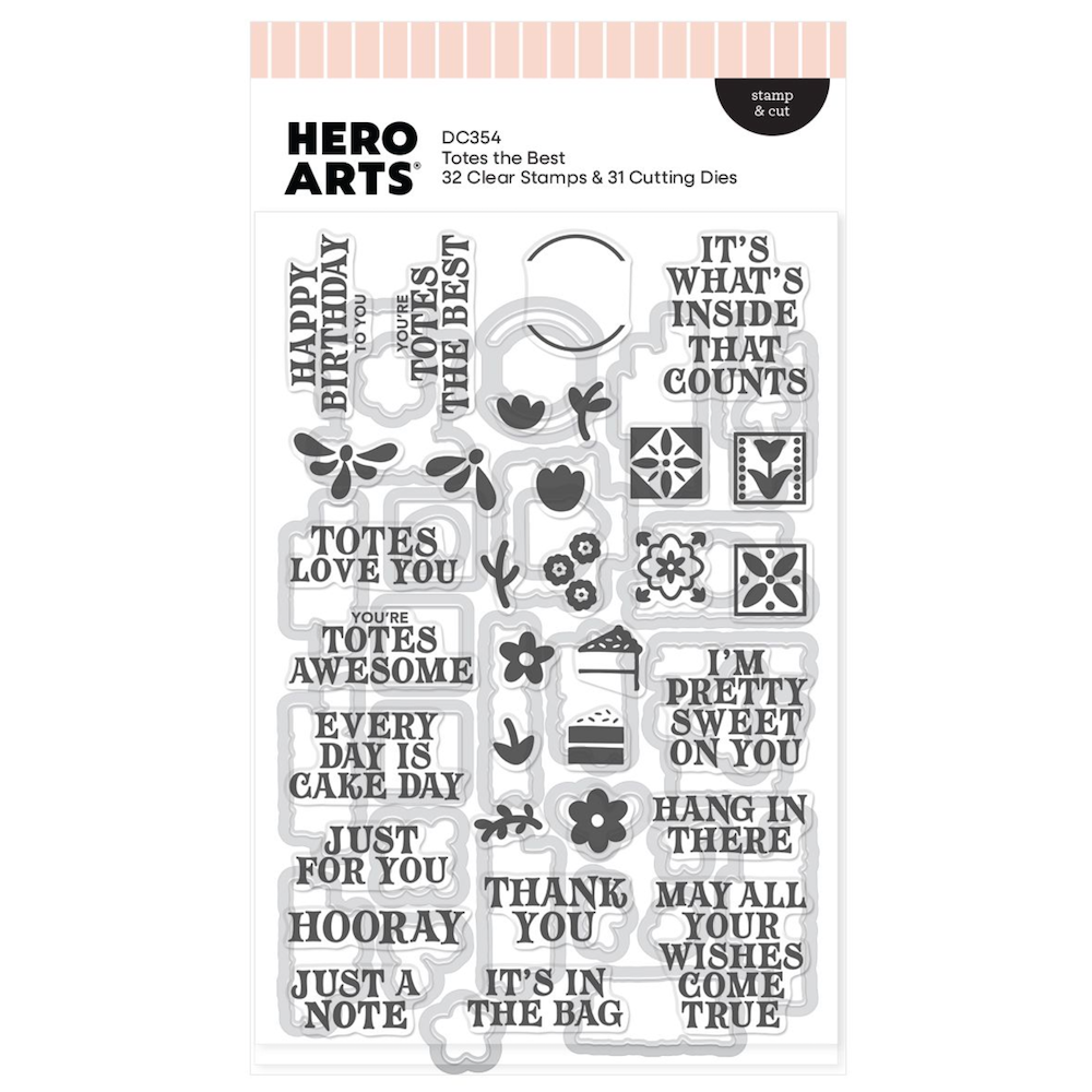 Hero Arts Totes the Best Clear Stamp and Die Set dc354