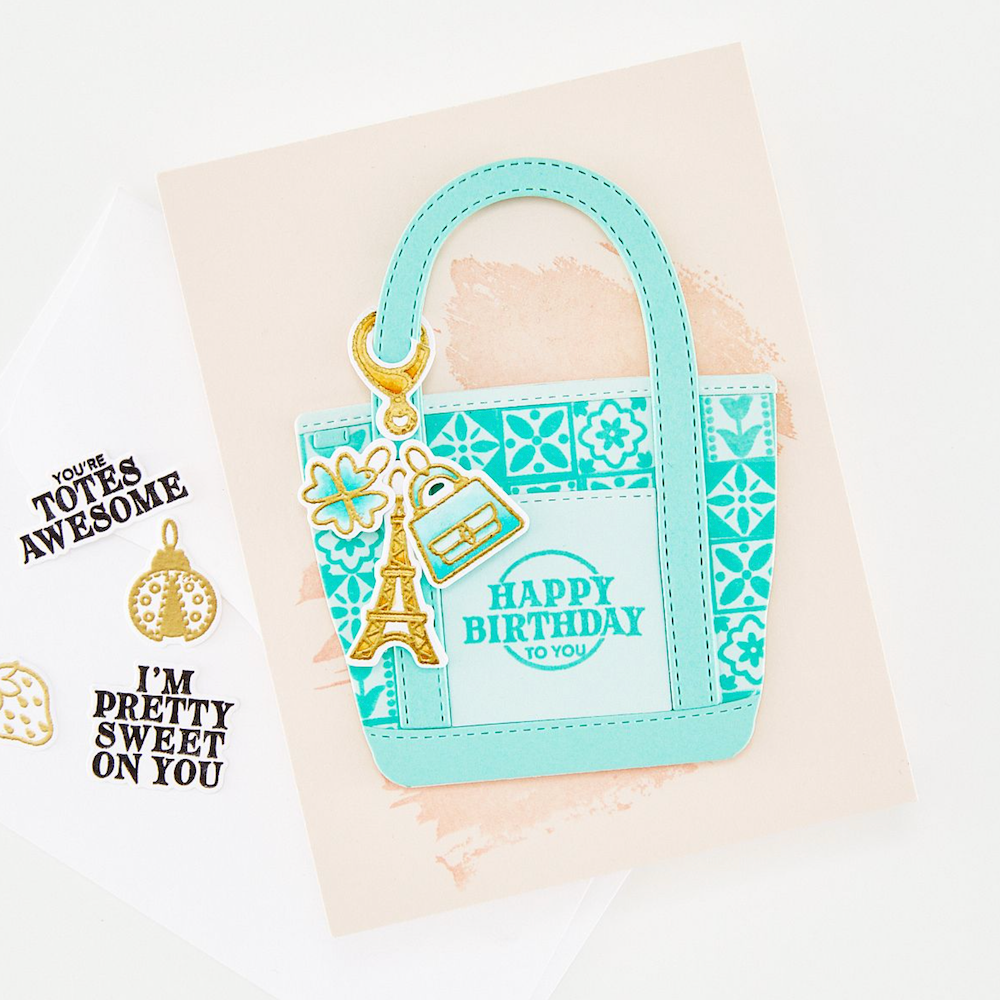 Hero Arts Totes the Best Clear Stamp and Die Set dc354 birthday