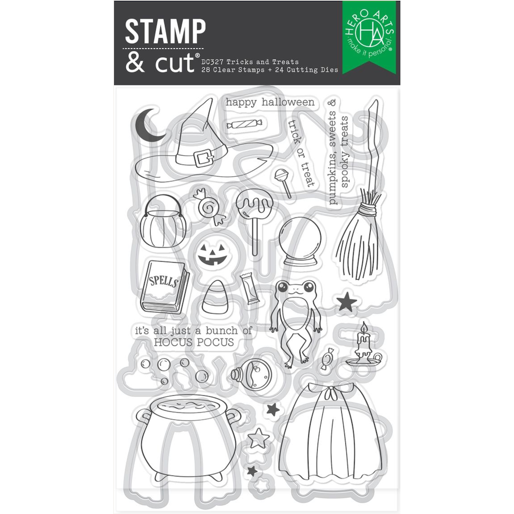 Hero Arts Tricks and Treats Clear Stamp and Die Set dc327
