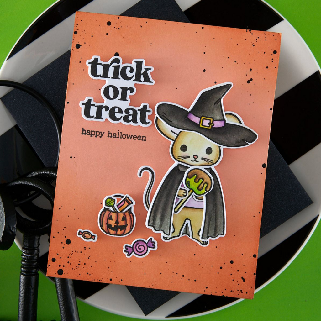 Hero Arts Tricks and Treats Clear Stamp and Die Set dc327 mouse