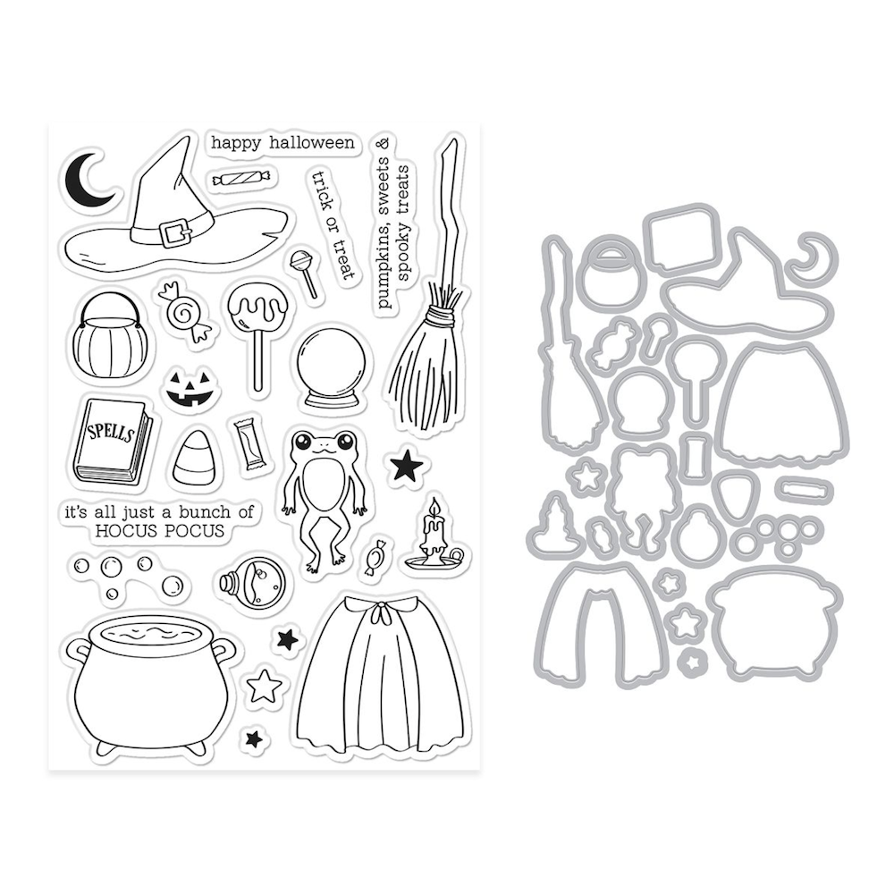 Hero Arts Tricks and Treats Clear Stamp and Die Set dc327 product