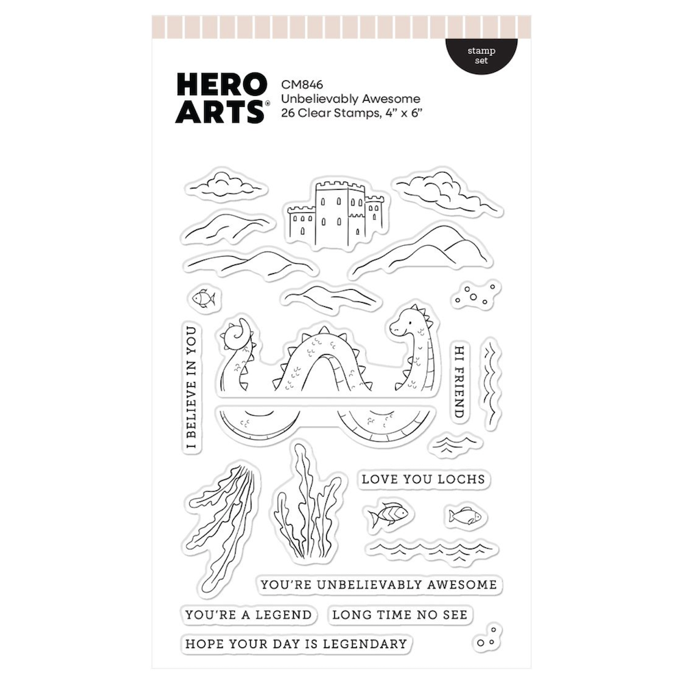 Hero Arts Unbelievably Awesome Clear Stamp Set cm846
