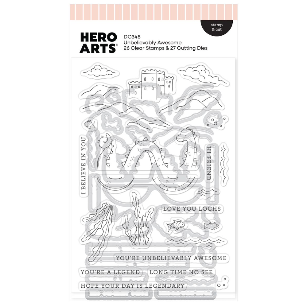 Hero Arts Unbelievably Awesome Stamp and Die Set dc348