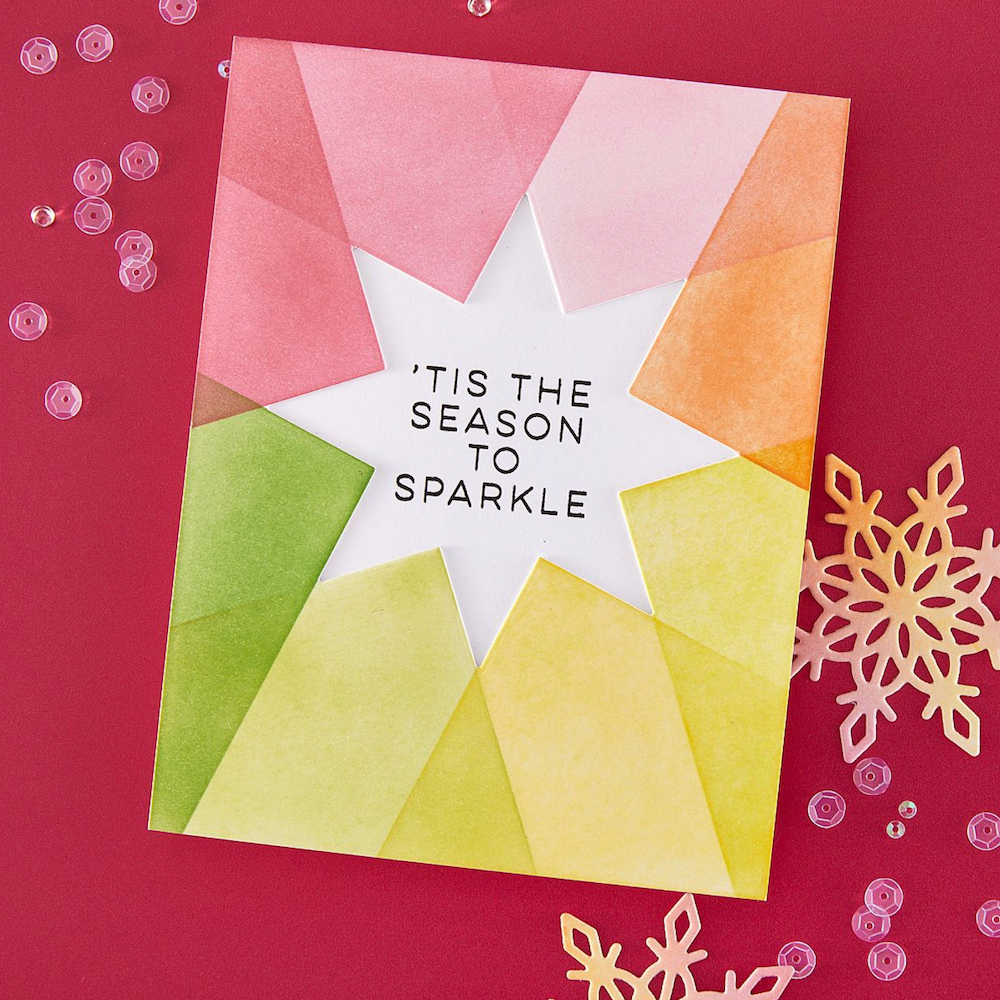 Hero Arts Very Merry Star Die and Stencil Set wb1179 sparkle