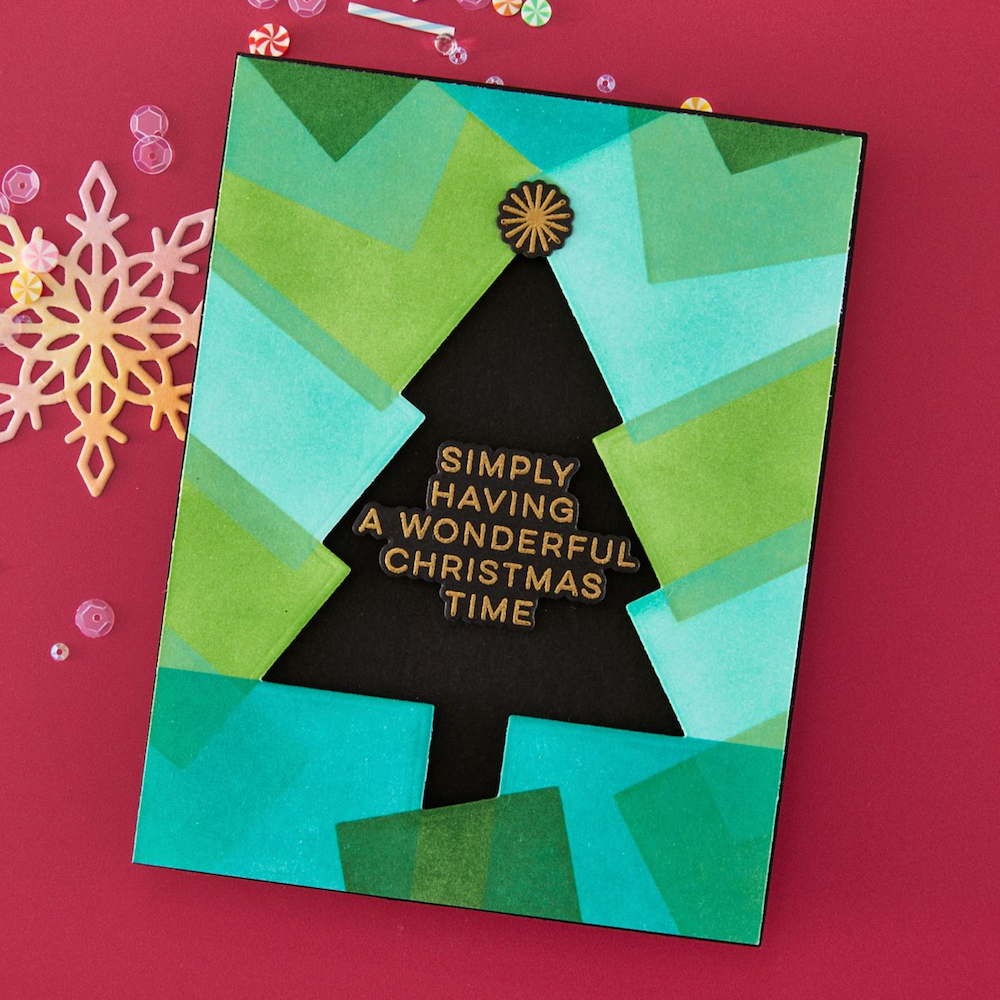 Hero Arts Very Merry Tree Die and Stencil Set wb1180 product