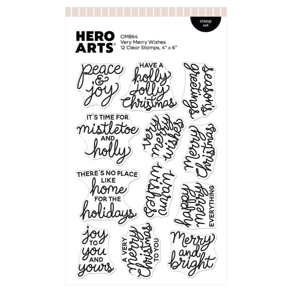Hero Arts Very Merry Wishes Clear Stamp Set cm864