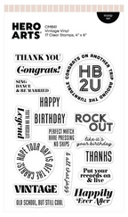 Hero Arts Vintage Vinyl Clear Stamp Set cm861