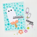 Hero Arts We All Scream Die Set df301 popsicle ghost