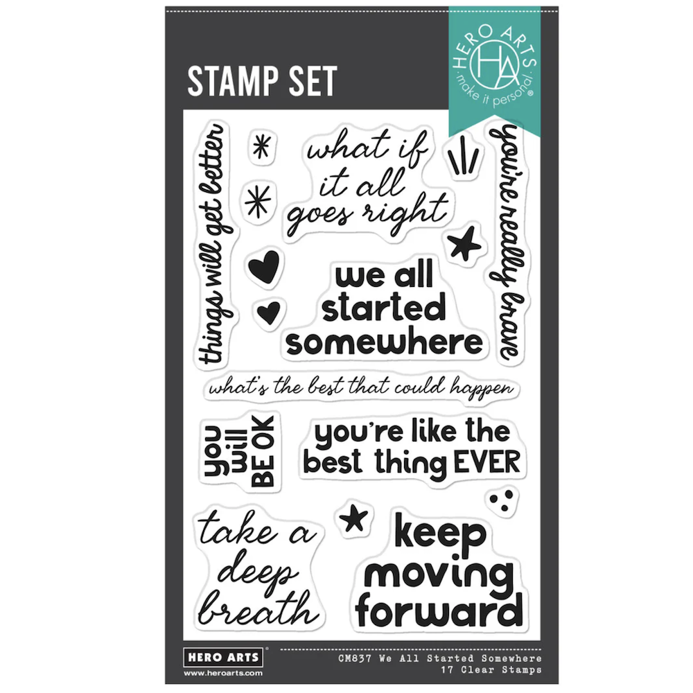 Hero Arts We All Started Somewhere Clear Stamp Set cm837