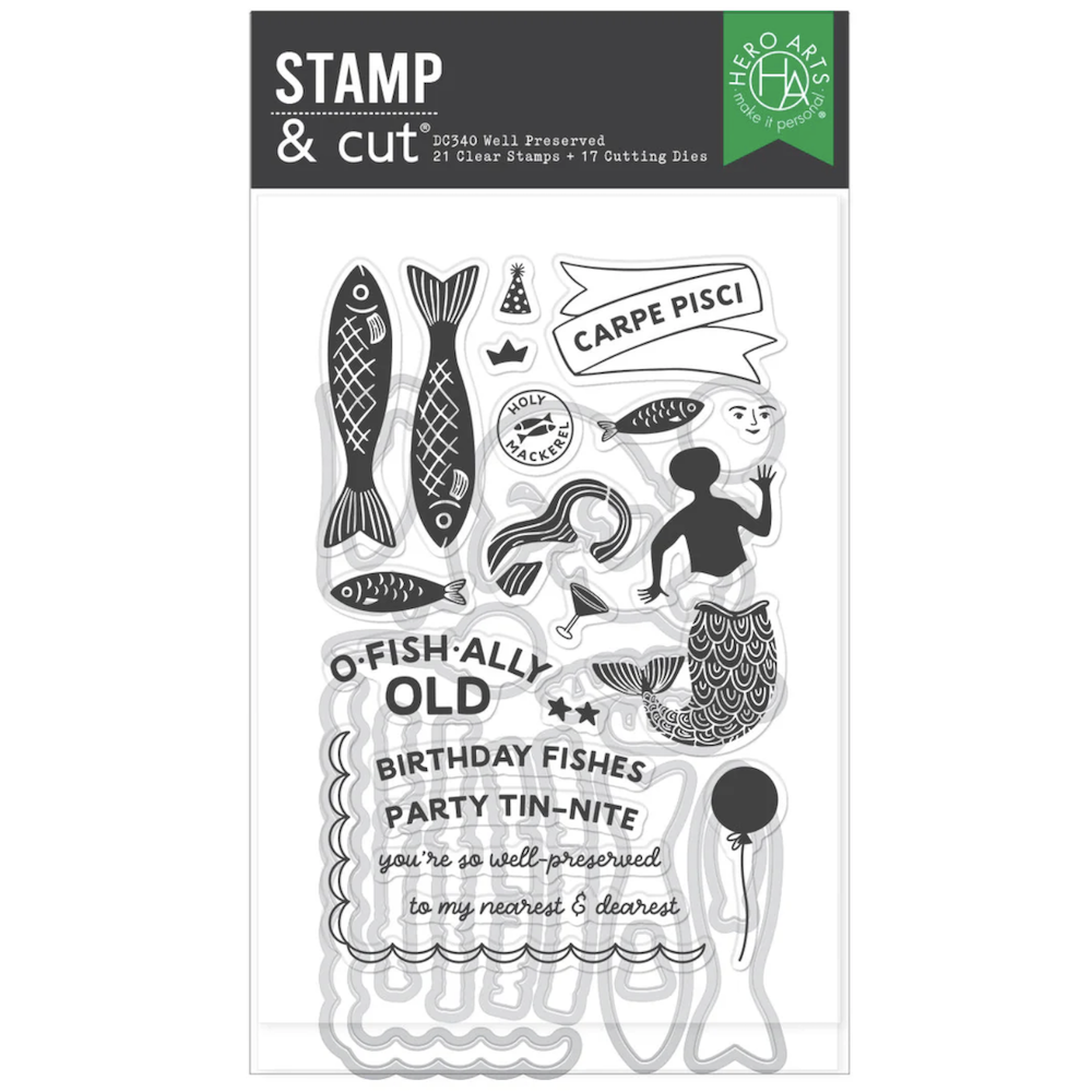 Hero Arts Well Preserved Clear Stamp and Die Set dc340
