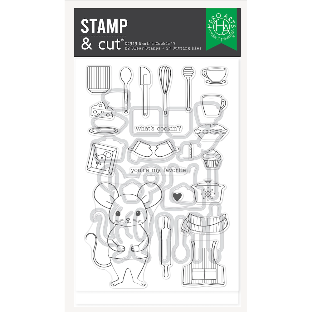 Hero Arts What's Cookin'? Clear Stamp and Die Set dc313