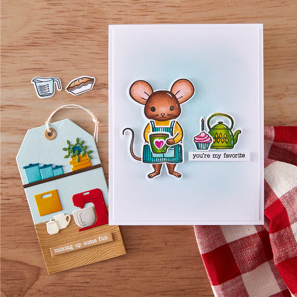 Hero Arts What's Cookin'? Clear Stamp and Die Set dc313 mouse
