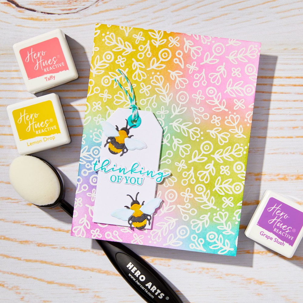 Hero Arts Whimsy Floral Cling Rubber Stamp cg945 bee