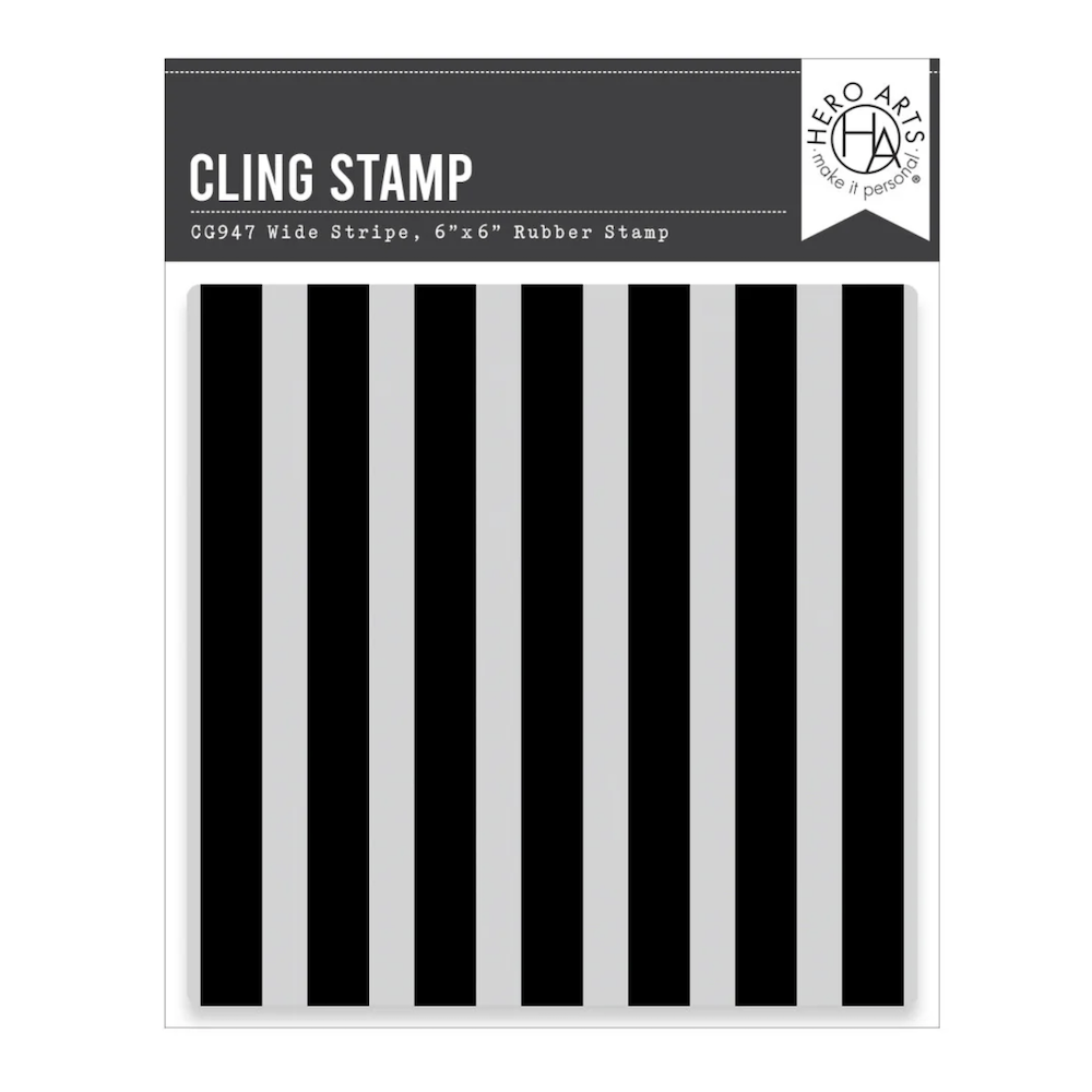 Hero Arts Wide Stripe Bold Print Cling Rubber Stamp cg947