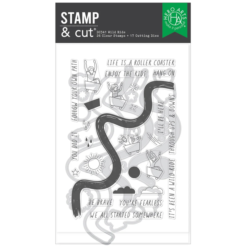 Hero Arts Wild Ride Clear Stamp and Die Set dc341