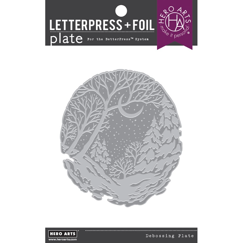 Hero Arts Winter Forest Letterpress and Foil Plate Set hp111