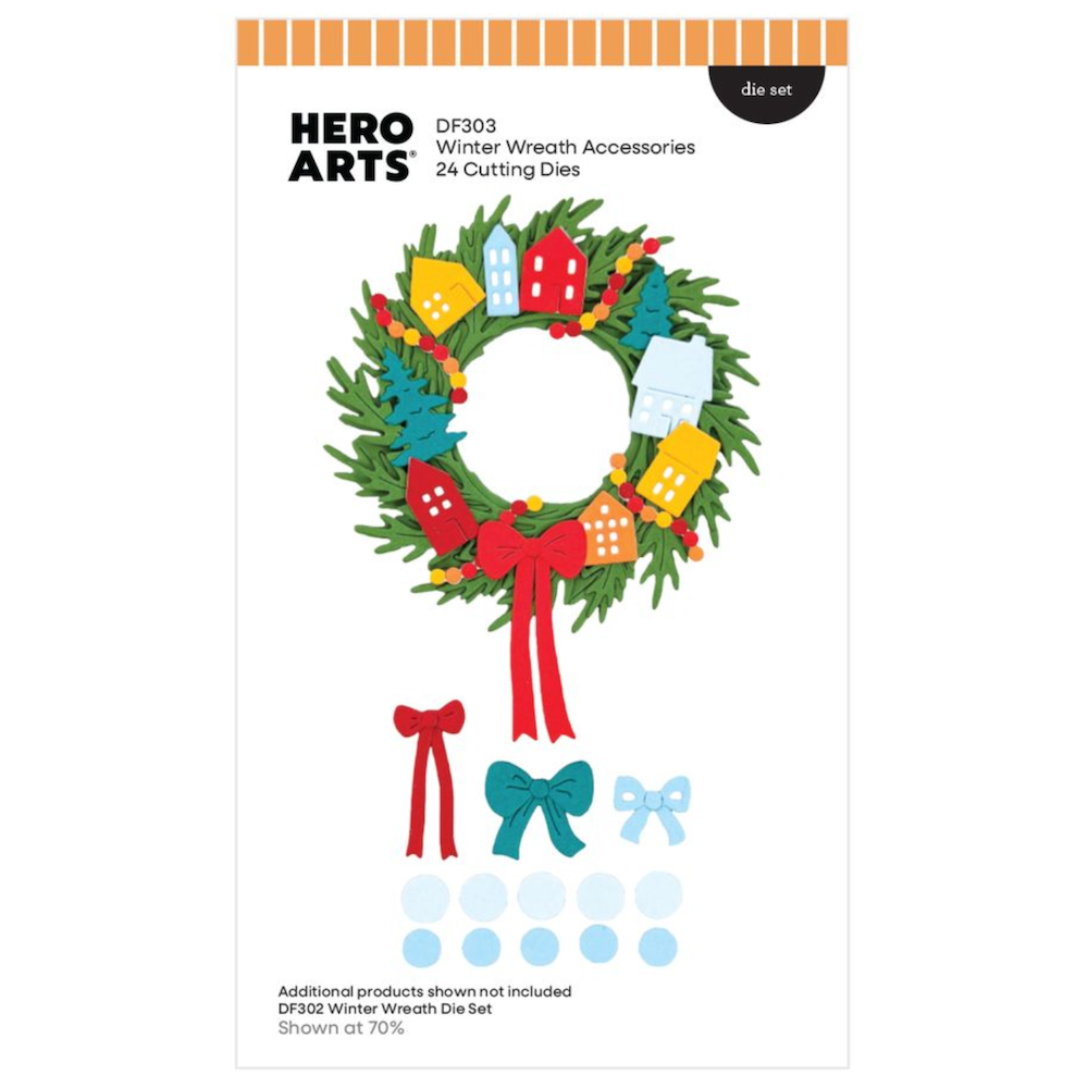 Hero Arts Winter Wreath Accessories Die Set df303