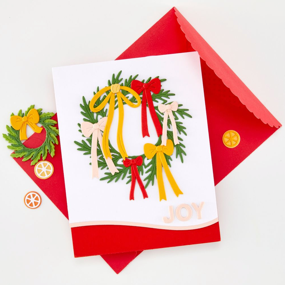 Hero Arts Winter Wreath Accessories Die Set df303 wreath and ribbons