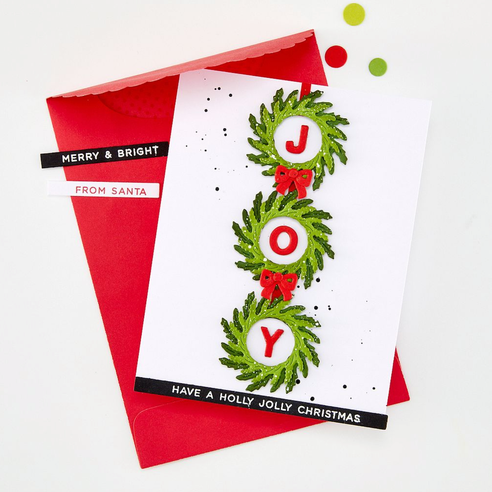 Hero Arts Winter Wreath Die Set df302 three joy wreaths