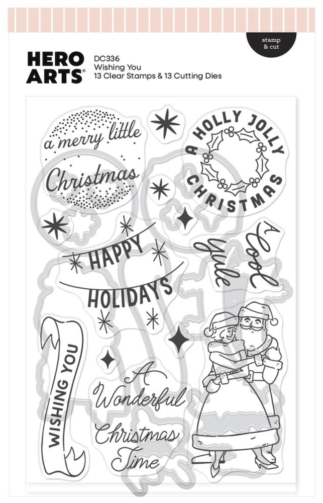 Hero Arts Wishing You Clear Stamp and Die Set dc336