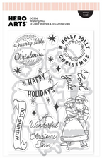 Hero Arts Wishing You Clear Stamp and Die Set dc336