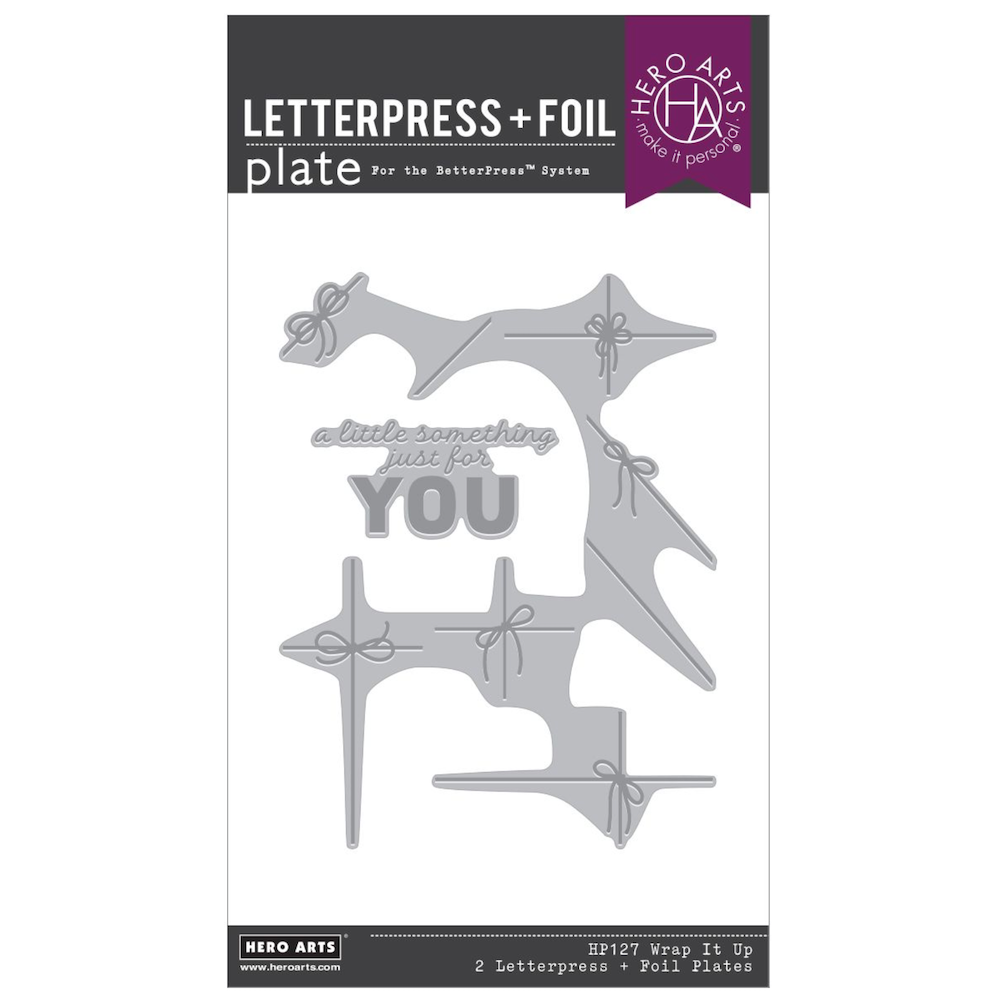 Hero Arts Wrap it Up Letterpress and Foil Plate Set hp127