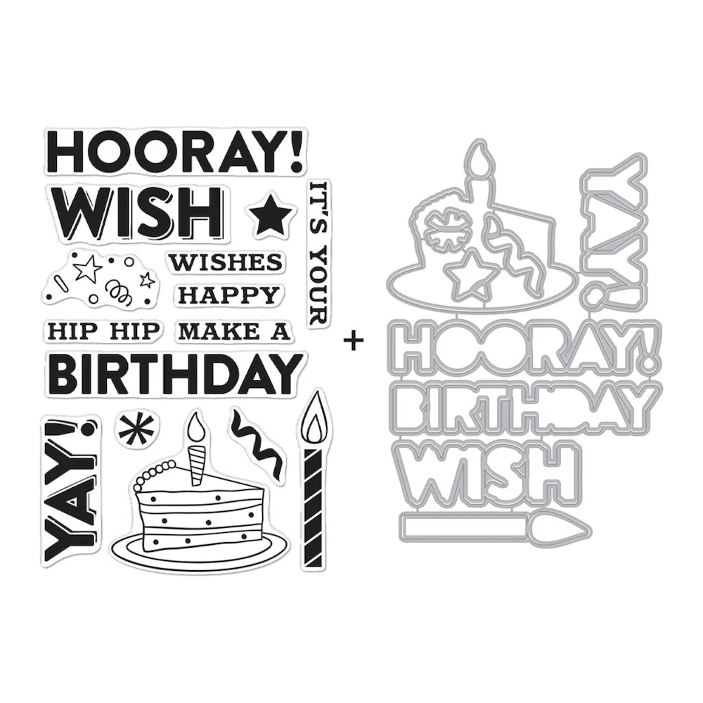 Hero Arts Yay! Birthday Clear Stamp and Die Set SB337