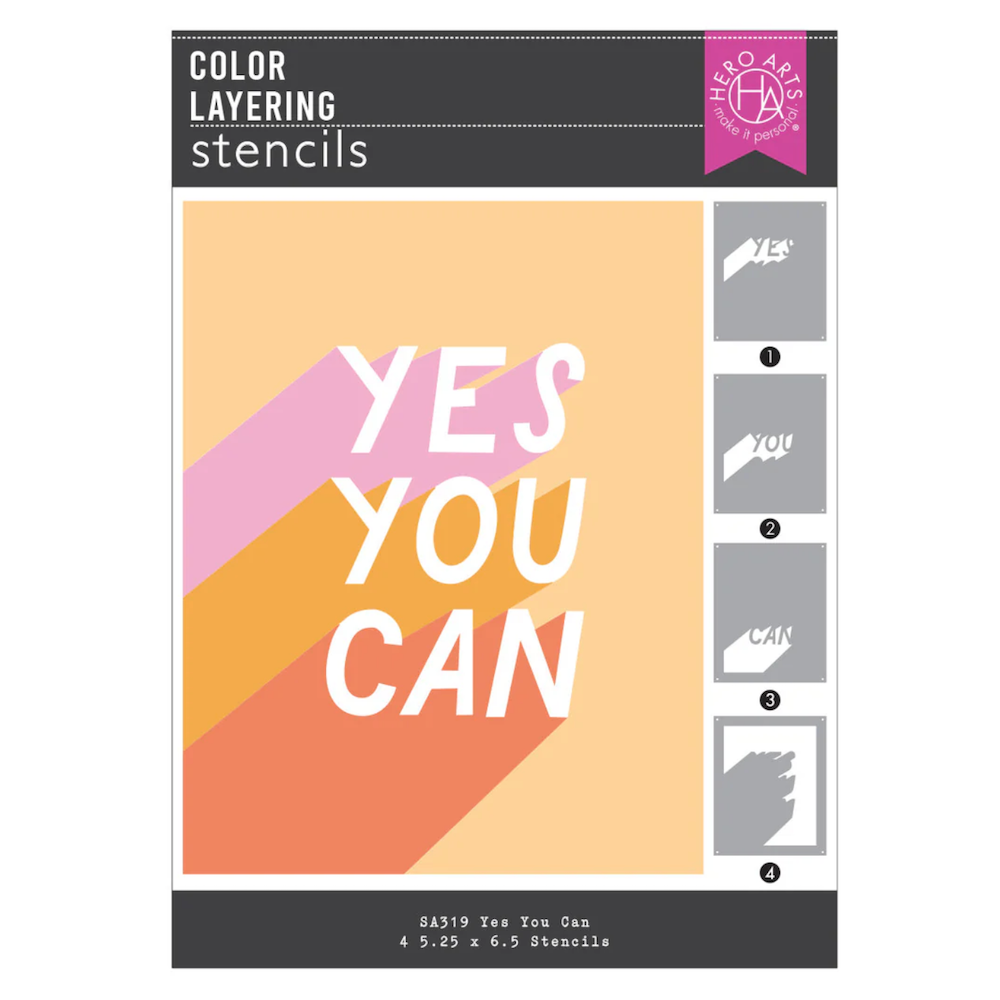 Hero Arts Yes You Can Layering Stencil Set sa319