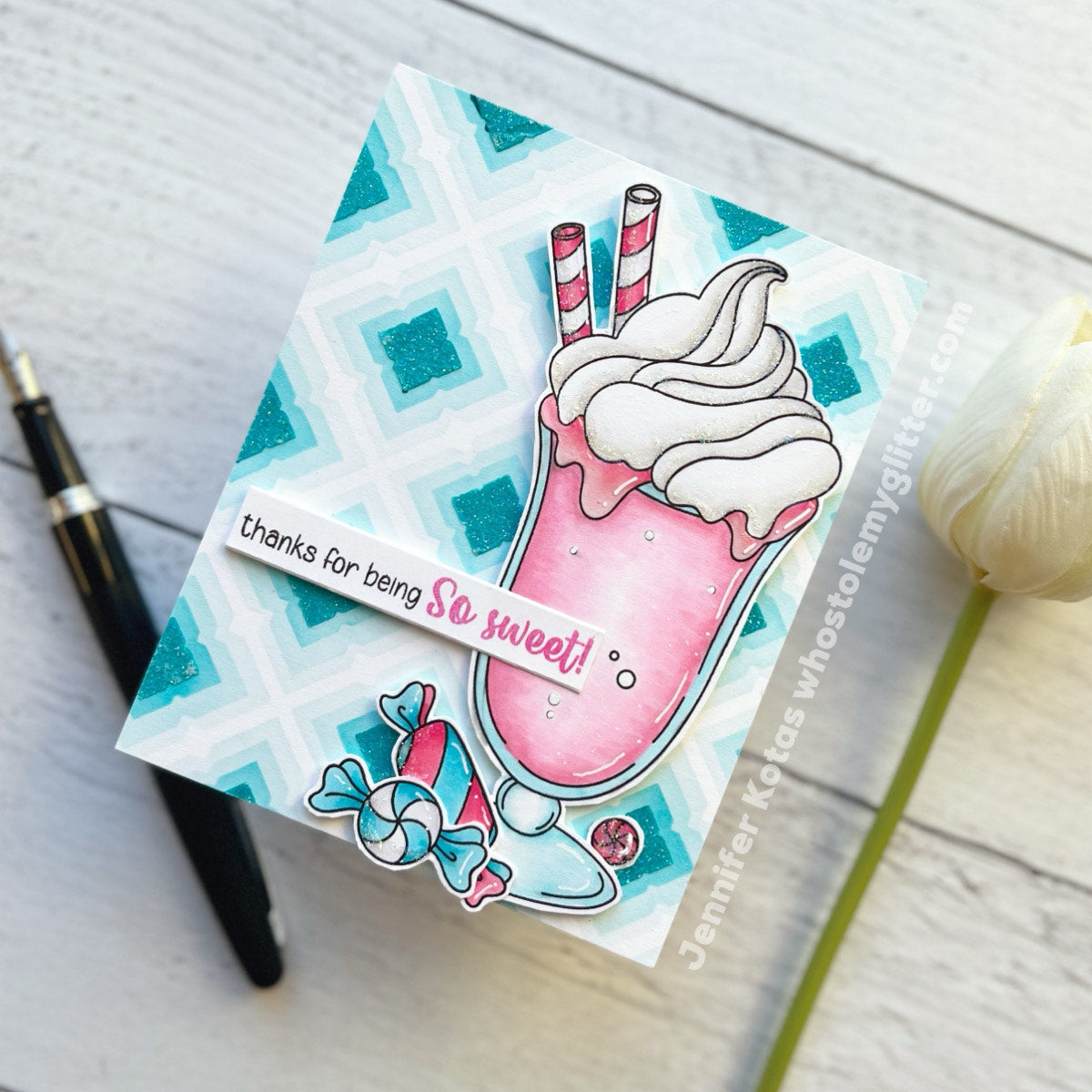 Simon Says Stamp Hey Sweetie Wafer Dies 1060sdc Be Bold Thanks Card
