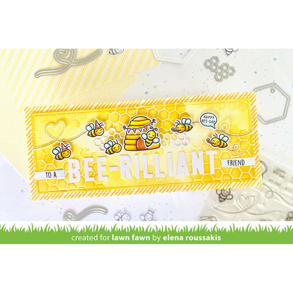 Lawn Fawn Hive Five Clear Stamps lf2927 bee-rilliant