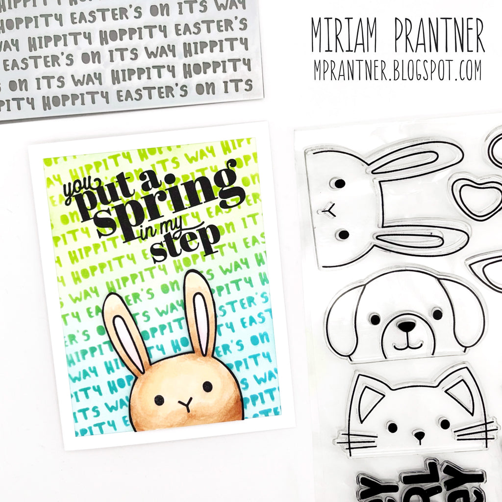 Simon Says Stamp Stencil Hippity Hoppity 1023mt Splendor Easter Card | color-code:ALT01