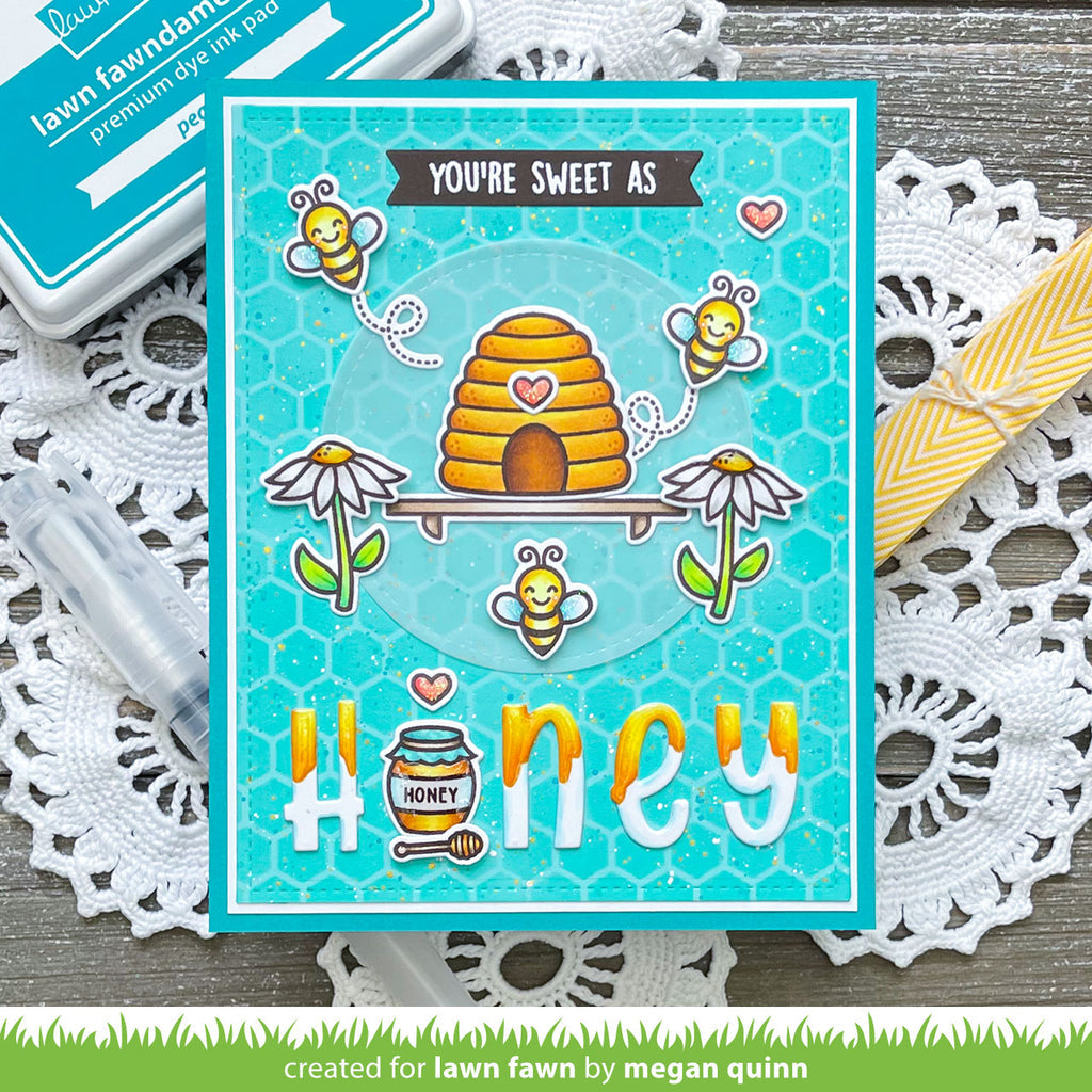 Lawn Fawn Hive Five Clear Stamps lf2927 sweet as honey
