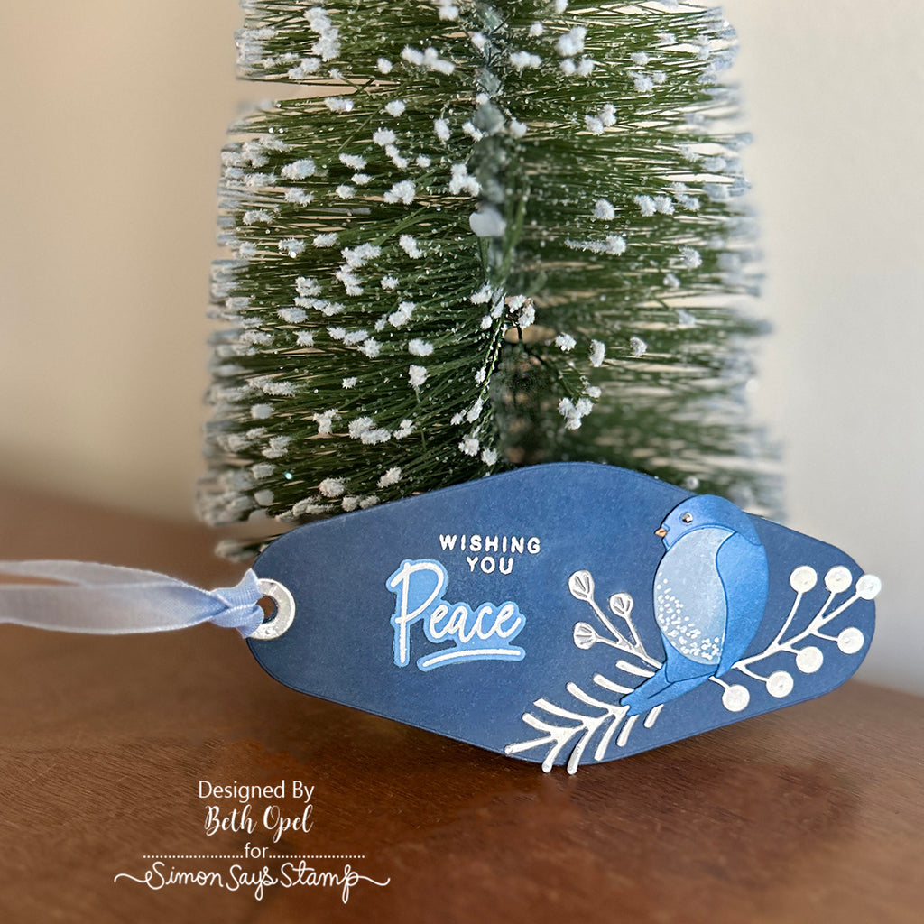 Simon Says Stamp Ho Ho Holiday Greens Wafer Dies s1062 Sugar and Spice Holiday Tag