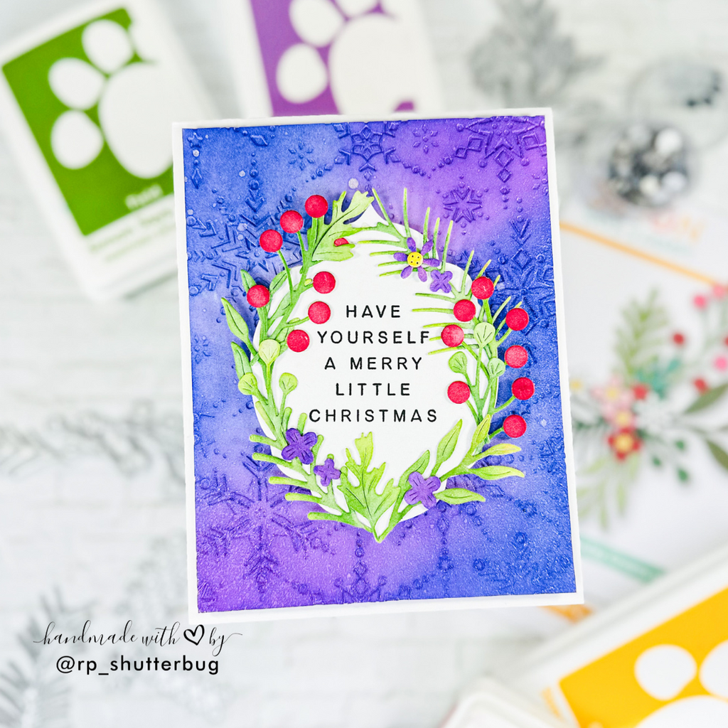 Simon Says Stamp Ho Ho Holiday Greens Wafer Dies s1062 Sugar and Spice Christmas Card