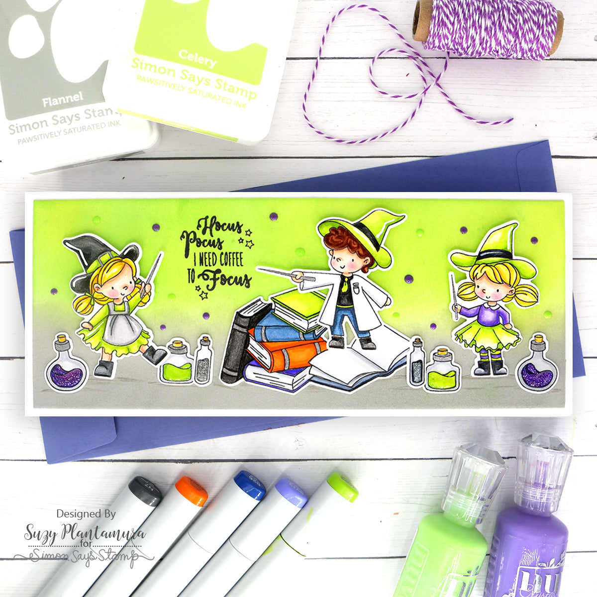 Simon Says Clear Stamps Hocus Pocus sss202722c Stamptember Halloween Card | color-code:ALT02