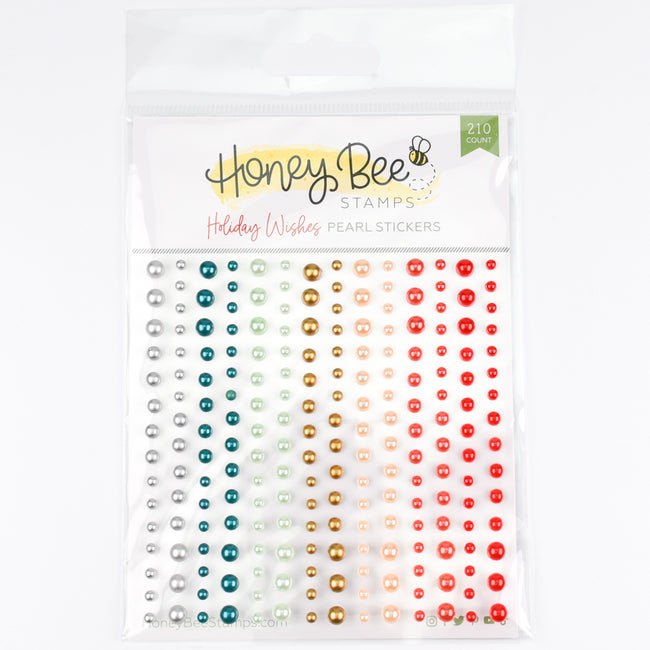 Honey Bee Holiday Wishes Pearl Stickers hbgs-prl13