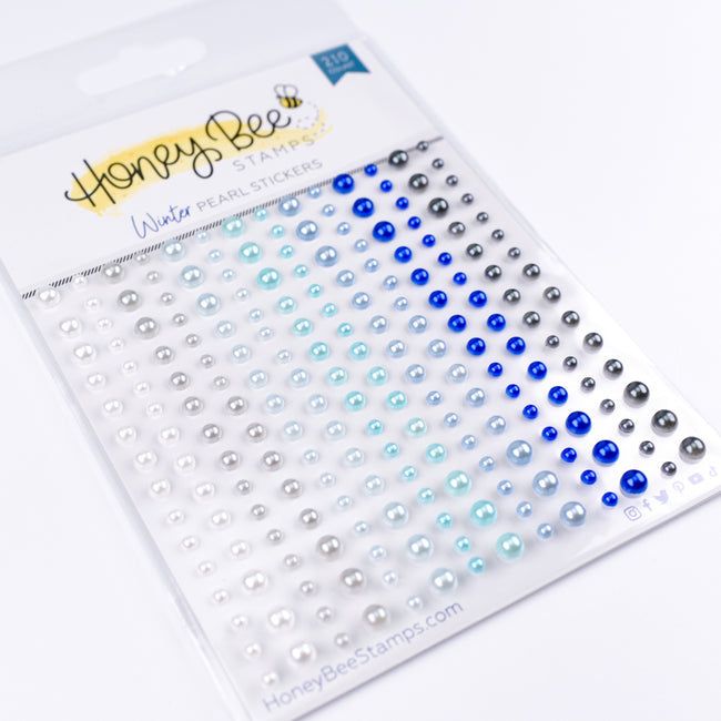 Honey Bee Winter Pearl Stickers hbgs-prl14 Detailed Product View Top