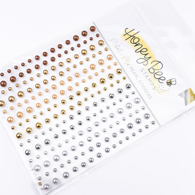 Honey Bee Metallic Mix Pearl Stickers hbgs-prl15 Detailed Product View Angled Top