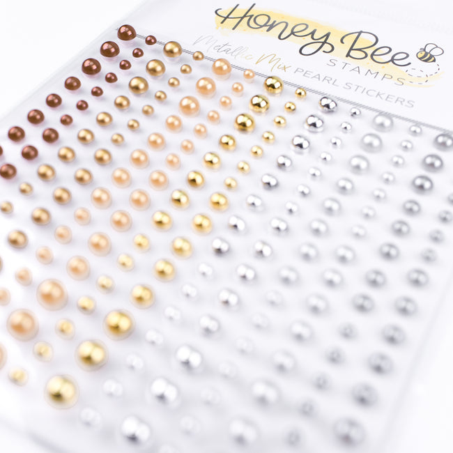 Honey Bee Metallic Mix Pearl Stickers hbgs-prl15 Detailed Product View Close-Up