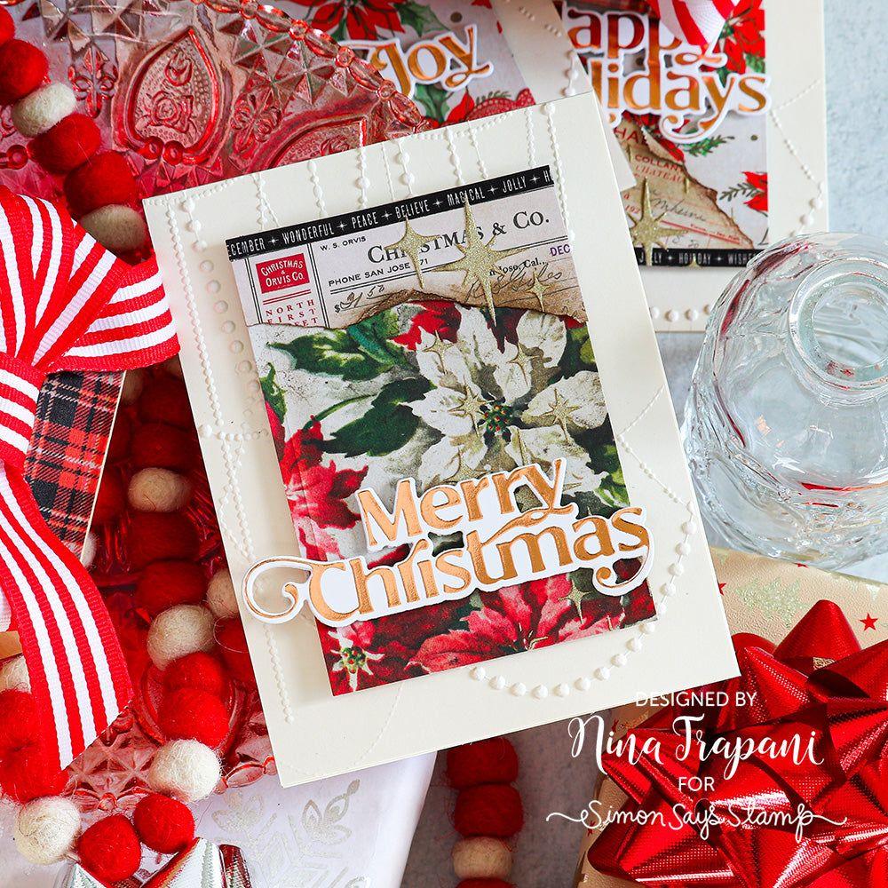 Tim Holtz Sizzix Sparkle 3D Texture Fades Embossing Folder 666298 merry christmas | color-code:ALT02