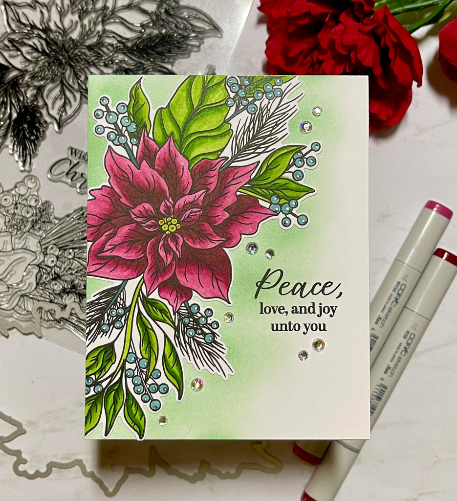 Simon Says Stamp Holiday Blossoms Wafer Dies sssd112974c All The Joy Christmas Card | color-code:ALT02